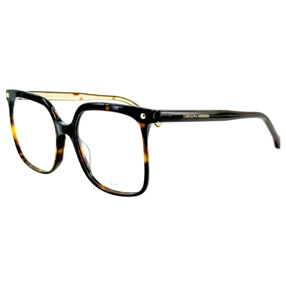 Carolina Herrera CH0011 Womens Plastic Eyeglass Frame 086 Havana 54-17 w Case